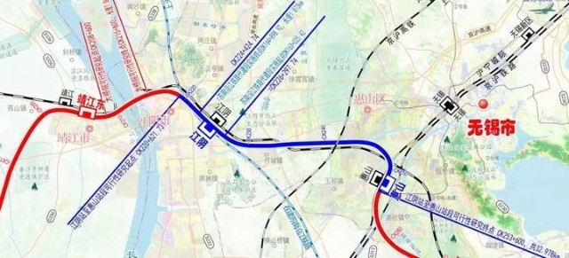 盐泰锡常宜铁路北承青盐,徐宿淮盐铁路,中联北沿江高铁,南沿江城际
