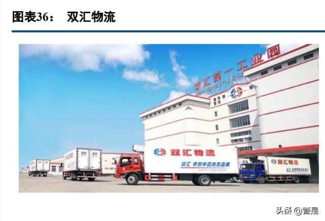 第二,双汇拥有内部配套的冷链物流公司,双汇物流.
