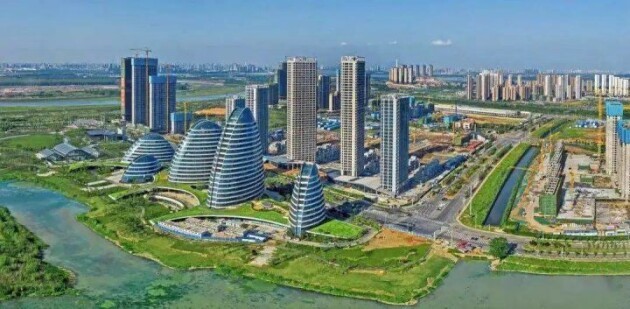 武汉之南中国车谷经开区智慧生态城像春笋一样破土而出