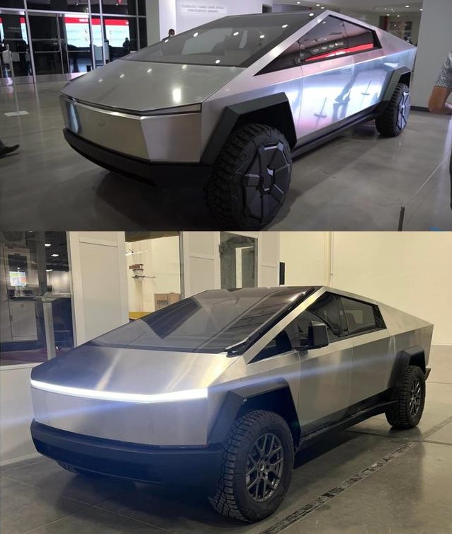 特斯拉cybertruck量产车曝光整体比例调整等