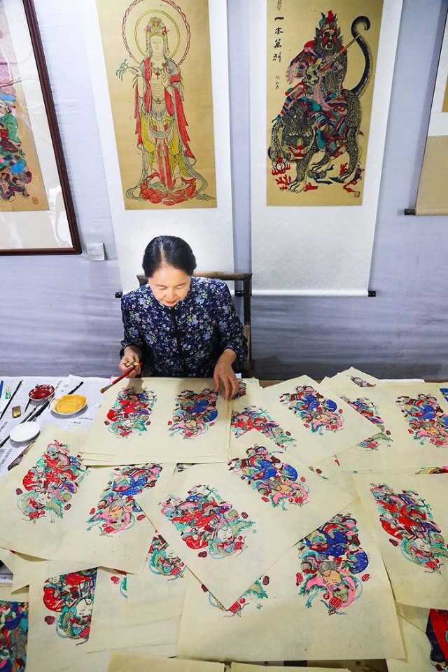 【图集】春节年画订单忙:木版年画里的传统年味