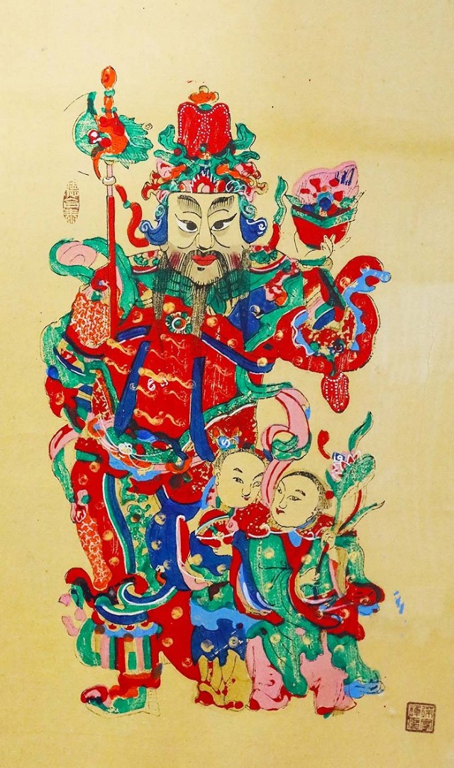 中国非物质文化遗产项目梁平木版年画国家级传承人徐家辉创作的梁平木