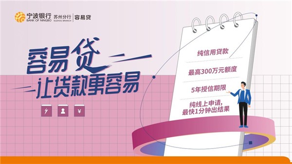宁波银行“容易贷”助力广大小微企业共抗疫情