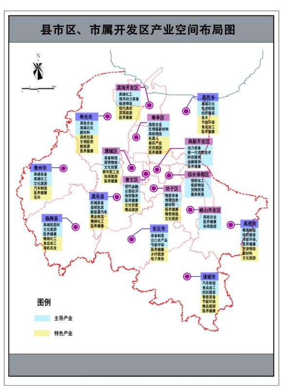 2022年潍坊市产业布局及产业招商地图分析