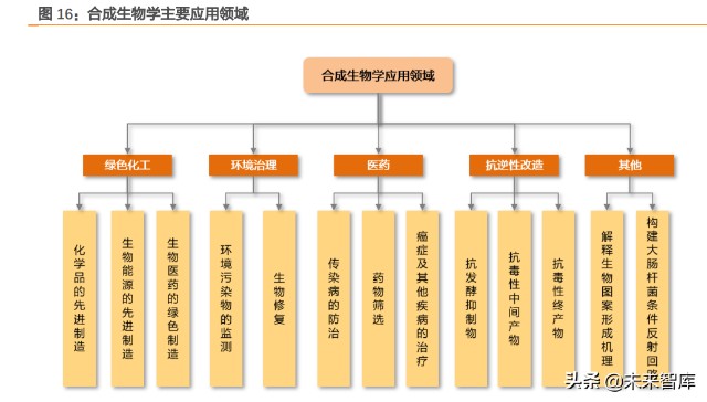 目前,合成生物学已经在包括医药,化工,农业的领域实现了应用;此外在 
