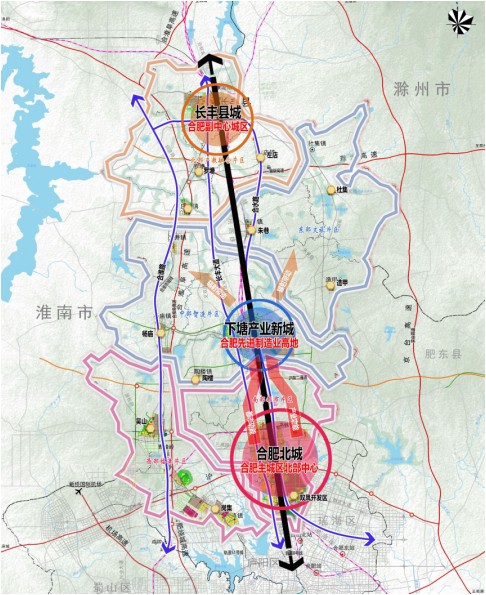 长丰县紧随合肥市布局,打造5331总体格局,即加快南部都市片区,西部