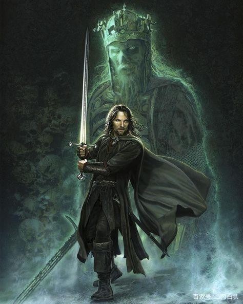 直到圣剑重新铸好,埃西铎后裔亚拉冈持圣剑去让他们实现自己的誓言