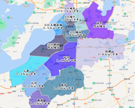 苏州房价地图(苏州房价走势图)
