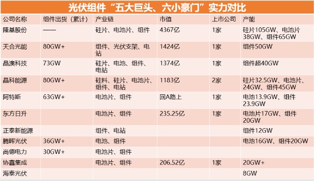 光伏十大巨头名单图片