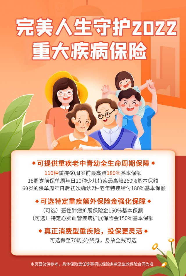 作为梧桐树保险经纪2022年推出的头部重疾险之一,完美人生守护2022的