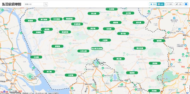 東莞發佈最新房價地圖
