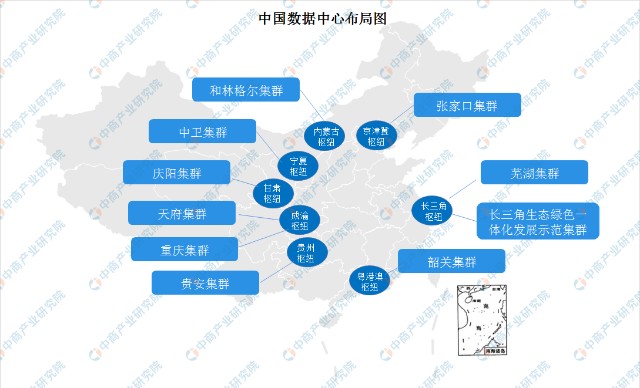 2022年中国数据中心产业布局分析产业向集群化发展