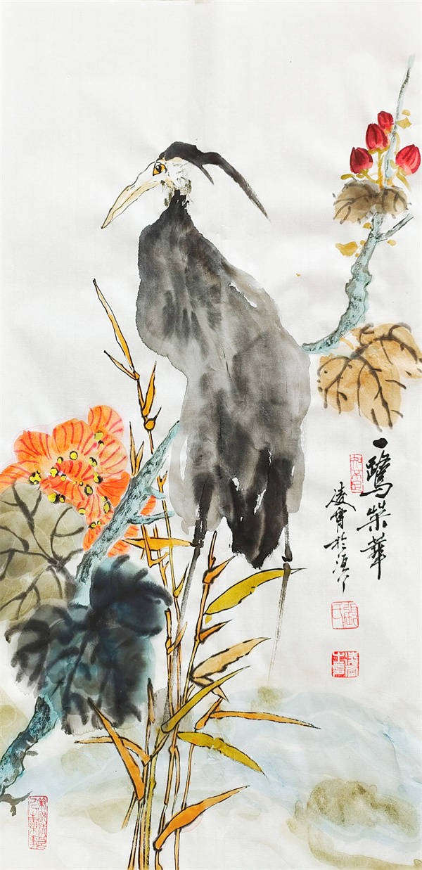 附:張凌霄寫意花鳥作品欣賞——編輯:中國書畫名家專訪-高華芬;文字