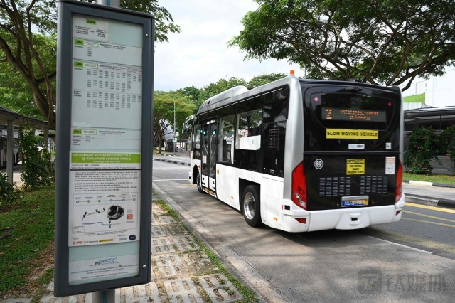 2021年1月26日,新加坡開始試運營無人駕駛公交車(圖片來源:視覺中國)