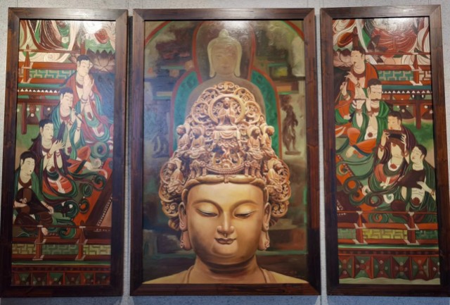 共展出释禅雪法师十七年以来创作的各类石窟艺术题材的部分油画作品60