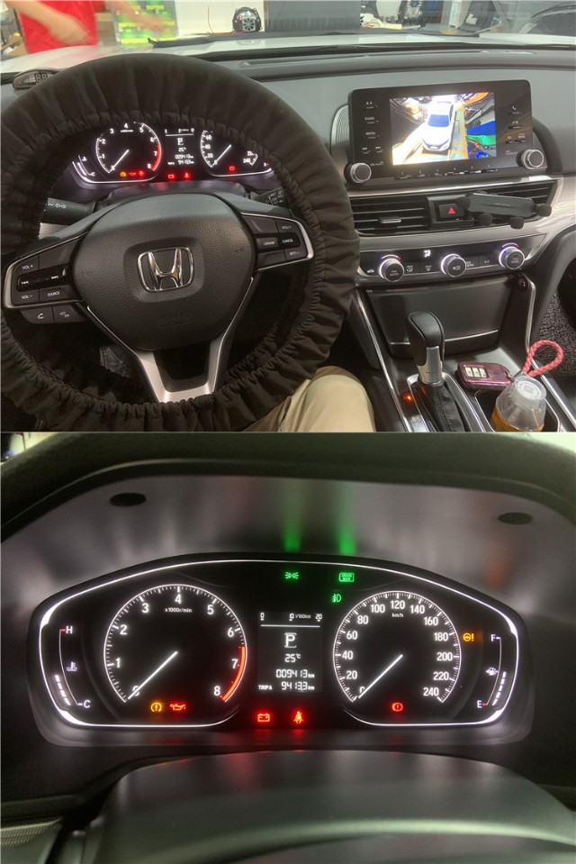 雅阁车灯怎么改十代雅阁车灯升级led双光透镜灯