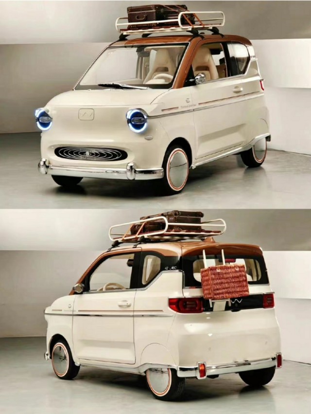 五菱宏光miniev复古版外观专利图曝光什么时候量产