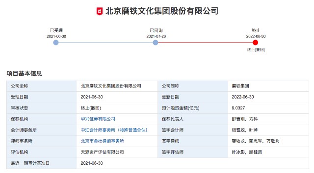 磨铁文化终止IPO，优酷是第一大股东，沈浩波曾出版《盗墓笔记》