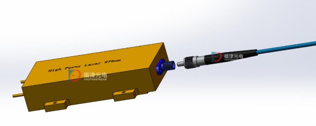 图1．半导体激光器与SMA905传输光缆