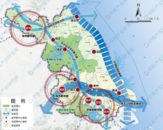 2022年江苏省产业布局及产业招商地图分析