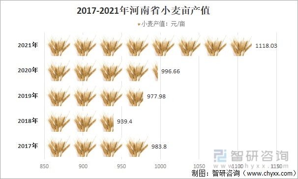2021年河南小麦种植现状附种植面积产量收购价格生产成本生产收益及用