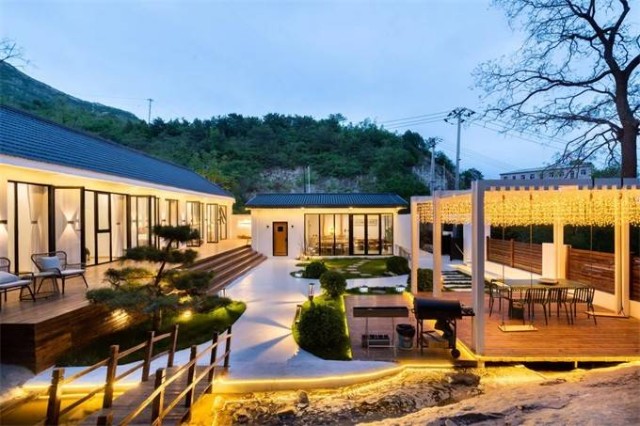 天津蓟县盘山轻度山舍民宿隐匿山林中4处院落可选可容50人