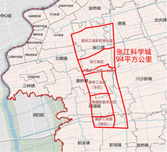 张江高科技园区地图图片