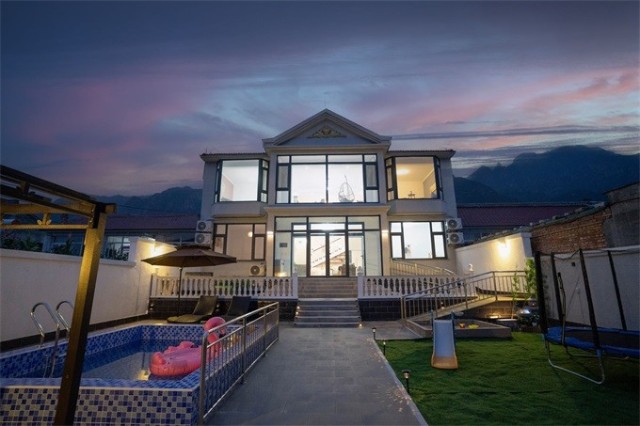 北京延庆玉渡山应梦山居民宿散落在群山环抱中与自然共同呼吸